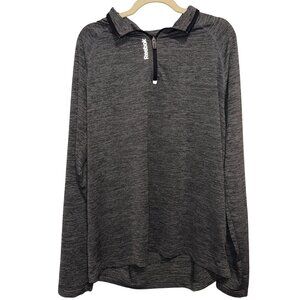Reebok Mens Gray 1/4 Zip Pullover XL Long Sleeve Top